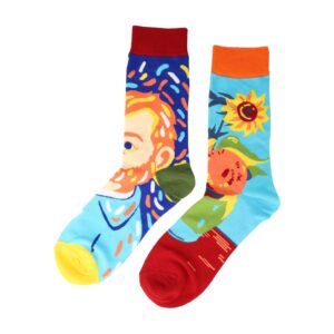 Sokken - Kunst van Gogh Print - Blauw Multicolor - Katoen - Maat 38-45