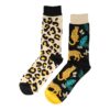 Sokken - Luipaard Print - Zwart Geel Beige - Katoen - Maat 38-45