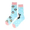 sokken wijn pignuin bloedhand tennisbal_6 Sokken - Pinguin Print - Blauw - Katoen - Maat 38-45