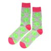 Sokken - Tennis Ballen Print - Groen Grijs Roze - Katoen - Maat 38-45
