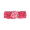 Haarband Baby - Strikje Lieveheersbeestje - Opengewerkte Stof - Fuchsia Roze