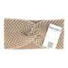 Haarband Twist 11cm – Gestreept Patroon – Gebreide Stof – Beige Creme