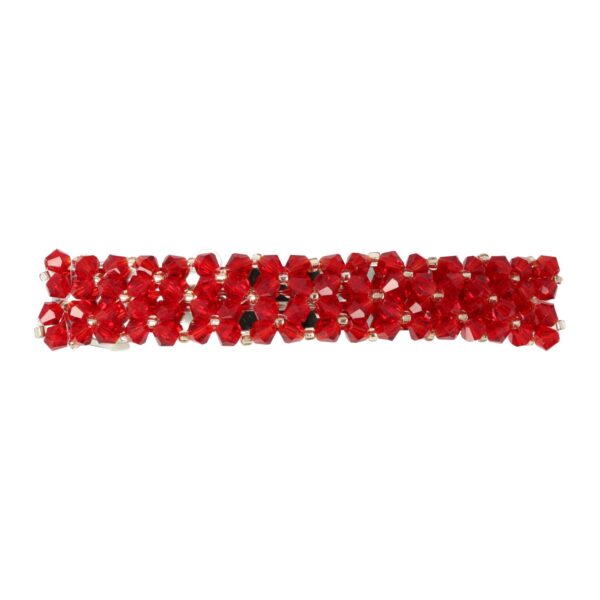 Haarspeld Patentspeld Recht 8cm – Facetkralen – Rood