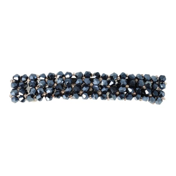 Haarspeld Patentspeld Recht 8cm – Facetkralen – Donkerblauw