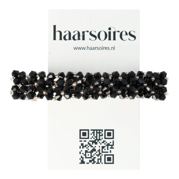 Haarspeld Patentspeld Recht 8cm – Facetkralen – Zwart