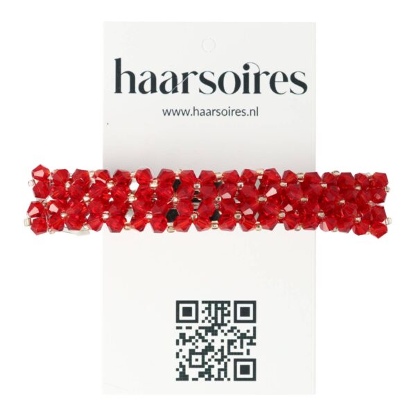 Haarspeld Patentspeld Recht 8cm – Facetkralen – Rood