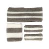 Haarband Sport 5cm - Zweetbandje & Haarelastiek - Wit Grijs - Set van 4