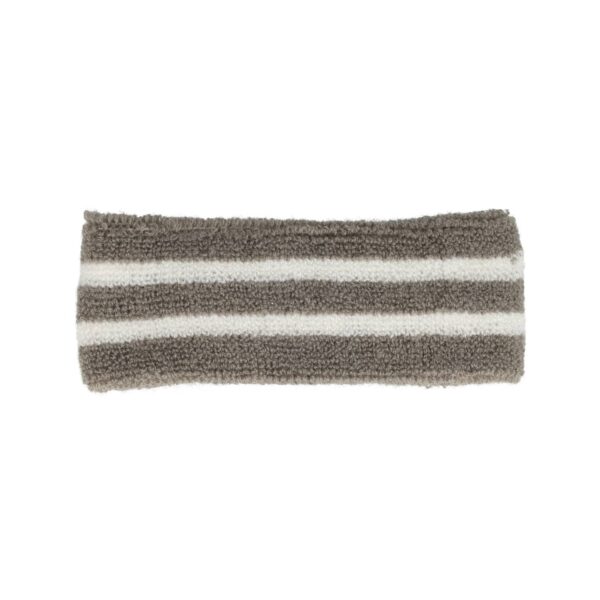 Haarband Sport 5cm - Zweetbandje & Haarelastiek - Wit Grijs - Set van 4