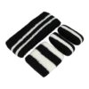 Haarband Sport 5cm - Zweetbandje & Haarelastiek - Wit Zwart - Set van 4