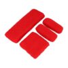 Haarband Sport 5cm - Zweetbandje & Haarelastiek - Rood  - Set van 4