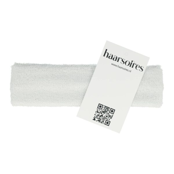 Haarband Sport 4cm - Badstof - Wit