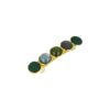 Haarspeld Patentspeld Cirkel 6cm - Glans Glitter Patroon - Goud Groen