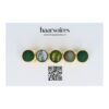 Haarspeld Patentspeld Cirkel 6cm - Glans Glitter Patroon - Goud Groen