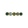 Haarspeld Patentspeld Cirkel 6cm - Glans Glitter Patroon - Goud Groen