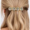 Haarspeld Patentspeld Cirkel 8cm - Fantasie Patroon - Goud Zwart Wit Beige