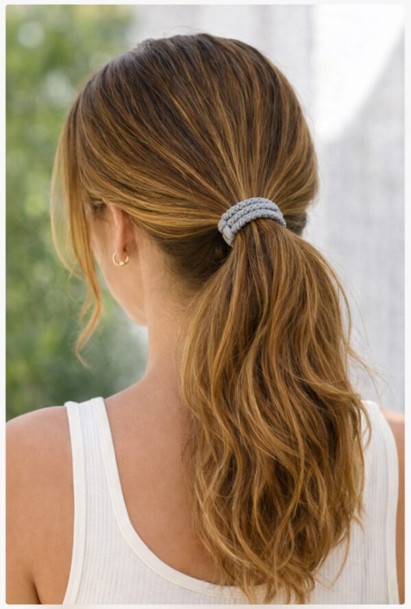 Haarelastieken Basic - Hair Tie - Grijs - Set van 5