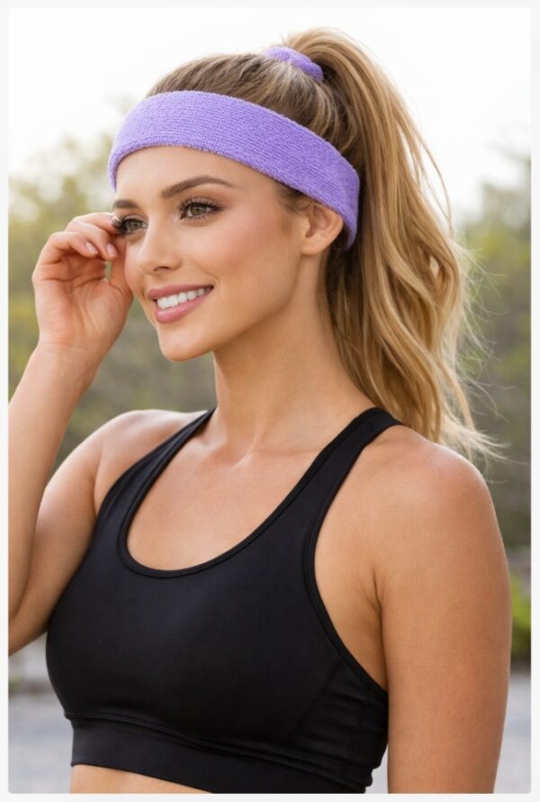 Haarband Sport 4cm - Badstof - Fuchsia Roze