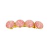 Haarspeld Patentspeld Cirkel 8cm - Bladeren Patroon - Goud Roze