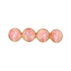 Haarspeld Patentspeld Cirkel 8cm - Bladeren Patroon - Goud Roze