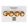 patentspeld cirkels_16 Haarspeld Patentspeld Cirkel 8cm - Bloemen Patroon - Goud Geel Rood