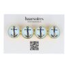 patentspeld cirkels_19 Haarspeld Patentspeld Cirkel 8cm - Maritiem Anker Patroon - Goud Blauw