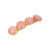 Haarspeld Patentspeld Cirkel 8cm - Bladeren Patroon - Goud Roze