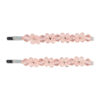 45841_4 Haarspeld Schuifspeldjes 7cm - Facetkralen Dubbel - Roze - Set van 2