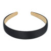 Haarband Diadeem 2,5cm – Gladde Satijnen Stof – Effen Kleur – Zwart