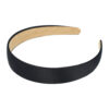 Haarband Diadeem 2,5cm – Gladde Satijnen Stof – Effen Kleur – Zwart