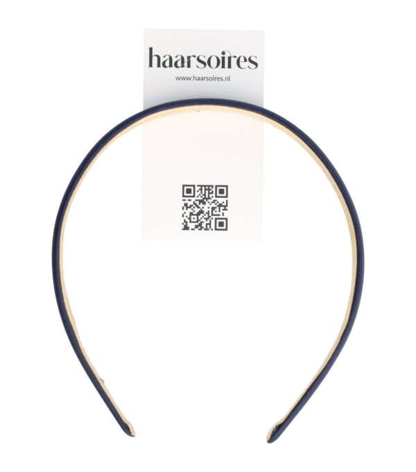 Haarband Diadeem 2,5cm – Gladde Satijnen Stof – Effen Kleur – Zwart