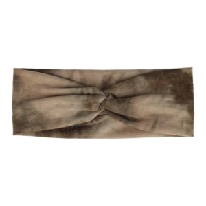 Haarband Stof 8cm – Twist – Tie Dye Patroon – Jersey – Bruin