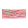 Haarband Stof 8cm – Twist – Tie Dye Patroon – Jersey – Lichtgroen Roze