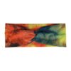 Haarband Stof 8cm – Twist – Tie Dye Patroon – Jersey – Geel Blauw Oranje