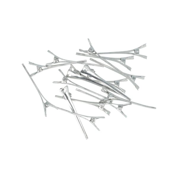 Styling Tool - Afdeelklemmen 5cm – Metalen Kappersklemmen – Zilver – Set van 16