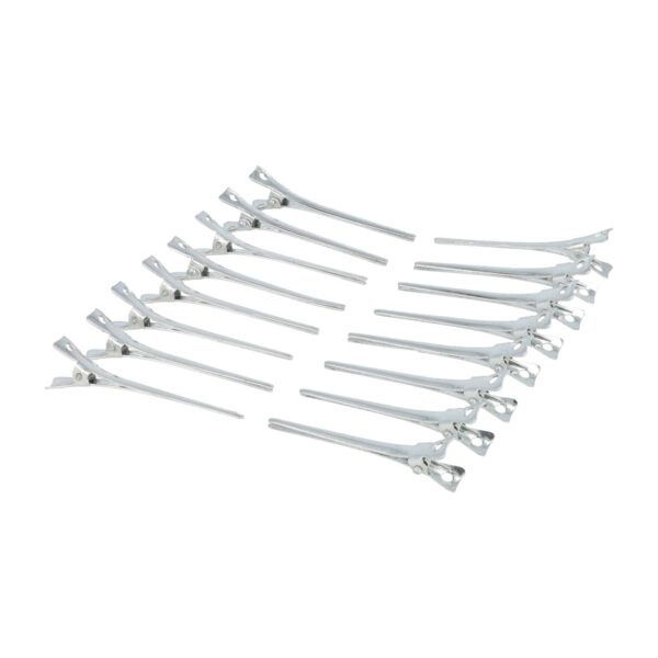 Styling Tool - Afdeelklemmen 5cm – Metalen Kappersklemmen – Zilver – Set van 16