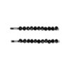 Schijfspeldjes facet kralen recht_11 Haarspeld Schuifspeldjes 7cm - Facetkralen Recht - Zwart - Set van 2
