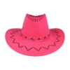 Cowboyhoed - Western Hoed met Stiksel - Onesize - Fuchsia Roze