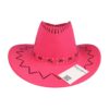 Cowboyhoed - Western Hoed met Stiksel - Onesize - Fuchsia Roze