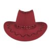 Cowboyhoed - Western hoed met stiksel onesize - Donker Rood