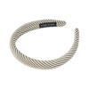 Haarband Diadeem 2cm – Dik Gevuld – Streeppatroon Stof – Creme