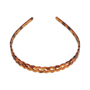 diadeem gevlochten kunststof bruin_1 Haarband Diadeem 1,3cm – Gevlochten Vorm – Kunststof – Bruin