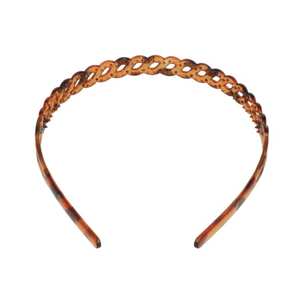 diadeem gevlochten kunststof bruin_3 Haarband Diadeem 1,3cm – Gevlochten Vorm – Kunststof – Bruin
