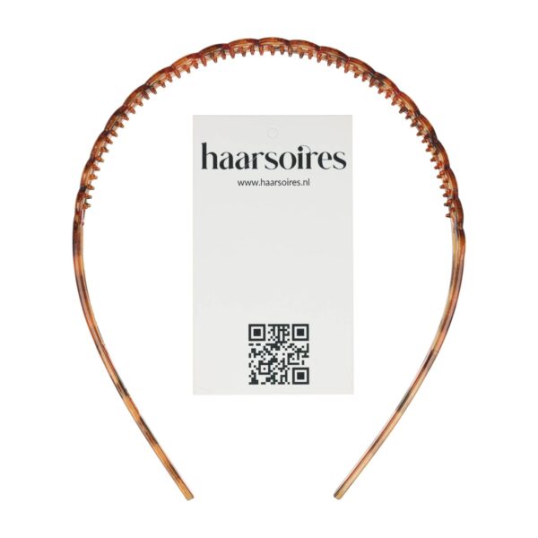 diadeem gevlochten kunststof bruin_4 Haarband Diadeem 1,3cm – Gevlochten Vorm – Kunststof – Bruin