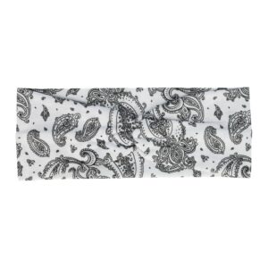 Haarband Twist 9cm – Paisleyprint – Gladde Stof – Wit