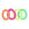 Haarelastieken Invisibobble 5cm - Telefoondraad - Neon - Roze geel groen oranje - Set van 4