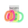 Haarelastieken Invisibobble 5cm - Telefoondraad - Neon - Roze geel groen oranje - Set van 4