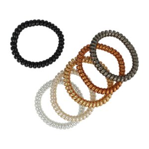 Haarelastieken Invisibobble - Smal - Telefoondraad - Metallic Kleuren - Set van 5