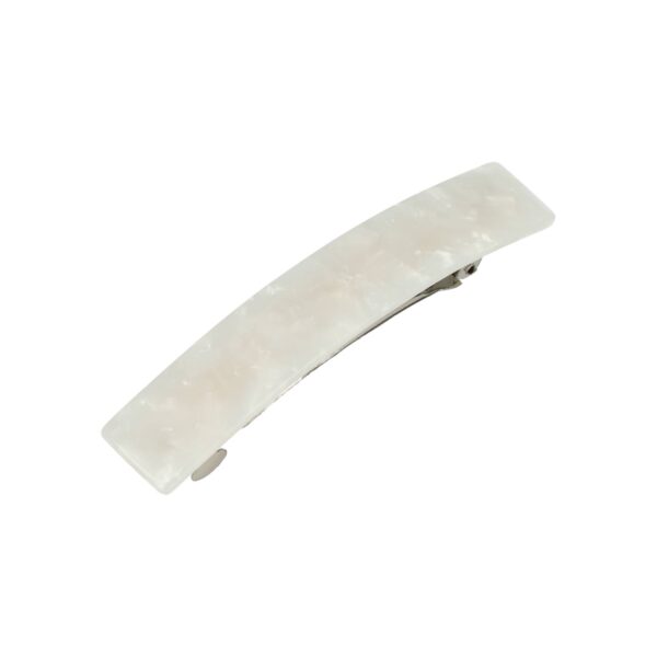 patentspeld marmer 8cm_12 Haarspeld Patentspeld 8cm - Recht – Marmer Patroon – Wit