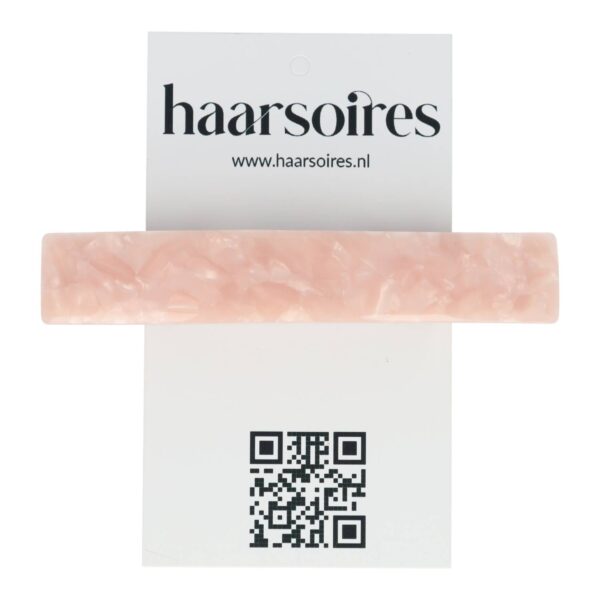 Haarspeld Patentspeld 8cm - Recht – Marmer Patroon – Roze