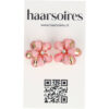 Haarspeld Haarklemmen 2cm – Bloemvorm met Glitters – Roze – Set van 2